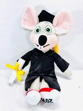 Chuck E Cheese 2016 Graduation Plush Doll 11” Limited Edition